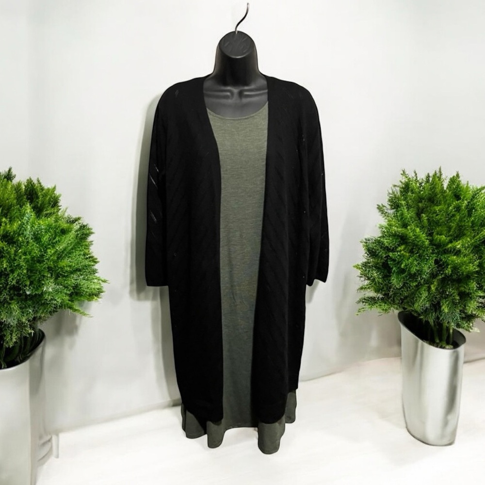 Ricki's Black Open-Front Cardigan